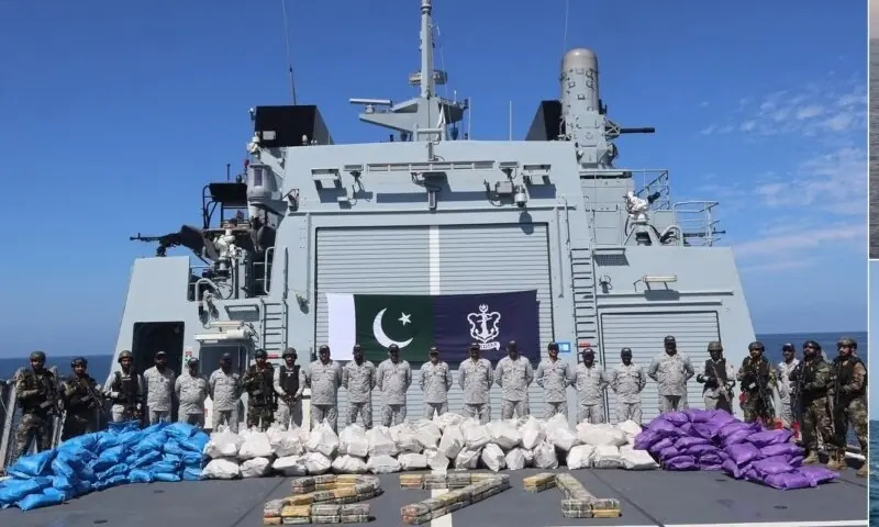 Pakistan Navy Seizes Narcotics Worth 96 Million Dollars in Arabian Sea