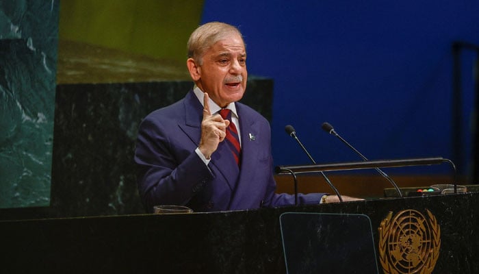 Shehbaz Sharif Urges Global Action on Climate and Debt at UNGA