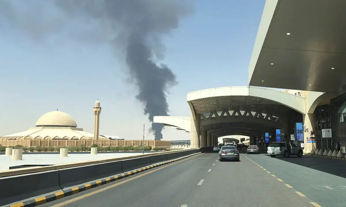 Smoke Plume Near Riyadh Airport Signals Deepening Gulf Regional Security Risks
